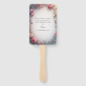 Minimalist Floral Christian Wedding Program Handwaaier (Achterkant)