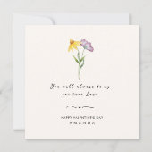 Minimalist Floral Echtgenote vrouw Valentijns kaar Kaart (Voorkant)
