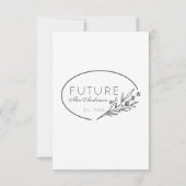 Minimalist Floral Future Mrs. Est 2026 Save  Save The Date (Achterkant)