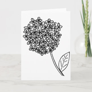 Minimalist Floral Heart Sympathy Kaart
