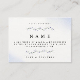 Minimalist Floral Jubileum Invitation Kaart