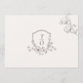 Minimalist Floral Line Art Save the Date Card (Achterkant)