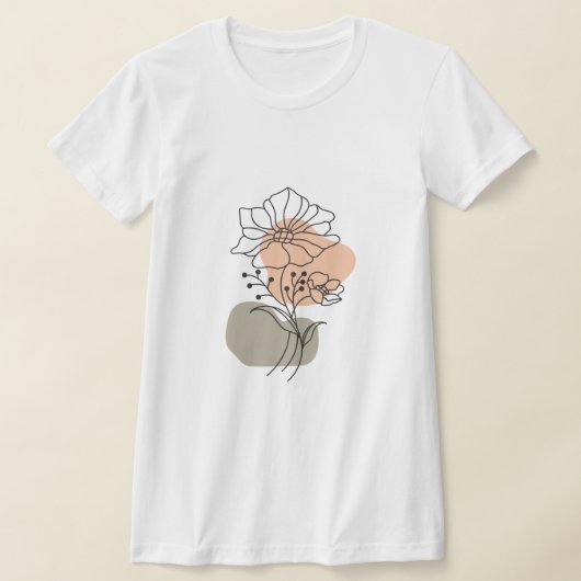 Minimalist Floral Line Art T-Shirt (Laagn)