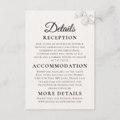 Minimalist Floral Line Art Wedding Enclosure Card Informatiekaartje (Voorkant)