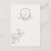 Minimalist Floral Line Art Wedding Enclosure Card Informatiekaartje (Achterkant)