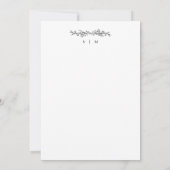 Minimalist Floral Line Art Wedding Invitation Kaart (Achterkant)
