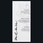 Minimalist Floral Line Art Wedding Menu Card<br><div class="desc">Elegant and modern wedding menu card featuring delicate floral line art on a soft neutral background. The minimalist botanical illustration creates a refined and romantic aesthetic, while the clean typography keeps the menu easy to read for guests. Perfect for garden weddings, modern minimalist celebrations, botanical themes, or elegant outdoor receptions....</div>