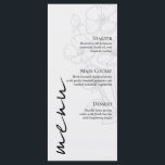 Minimalist Floral Line Art Wedding Menu Card<br><div class="desc">Elegant and modern wedding menu card featuring delicate floral line art on a soft neutral background. The minimalist botanical illustration creates a refined and romantic aesthetic, while the clean typography keeps the menu easy to read for guests. Perfect for garden weddings, modern minimalist celebrations, botanical themes, or elegant outdoor receptions....</div>