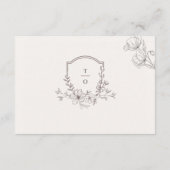 Minimalist Floral Line Art Wedding RSVP Card (Achterkant)