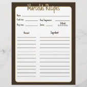 Minimalist Floral Mexican Recipe Pages for Binder  (Voorkant)