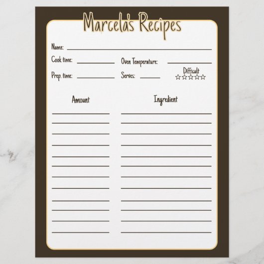 Minimalist Floral Mexican Recipe Pages for Binder  (Voorkant)