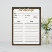 Minimalist Floral Mexican Recipe Pages for Binder  (Staand voorkant)