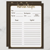 Minimalist Floral Mexican Recipe Pages for Binder  (Voorkant / Achterkant)