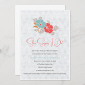 Minimalist Floral Monogram Kaart (Voorkant / Achterkant)