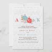 Minimalist Floral Monogram Kaart (Voorkant)