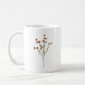 Minimalist Floral Nature Inspired Simple White  Koffiemok (Links)