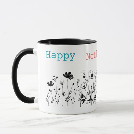 Minimalist Floral Outline Mother’s Day Mug with He Mok (Links)