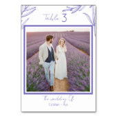 Minimalist Floral Paar foto met nummer Kaart (Voorkant)