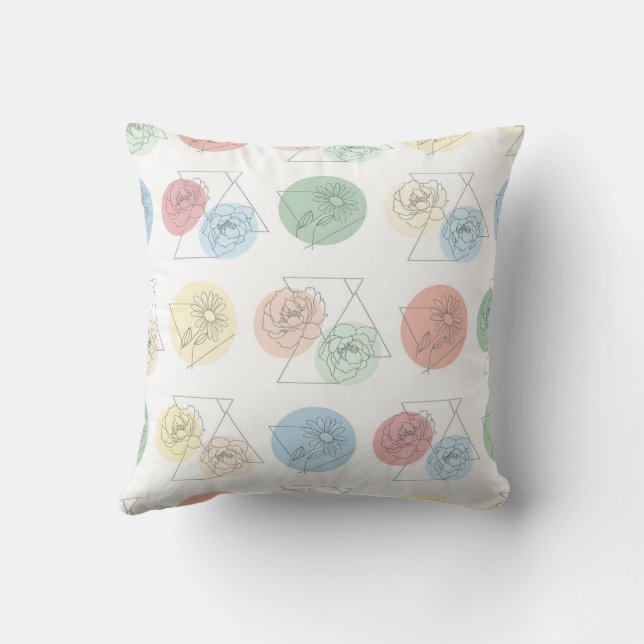 Minimalist Floral Pillow Kussen (Achterkant)