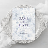 Minimalist Floral Save the Date Kaart