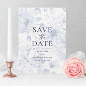 Minimalist Floral Save the Date Kaart