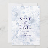 Minimalist Floral Save the Date Kaart (Voorkant)
