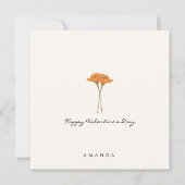 Minimalist Floral Schattige Vriendje Valentijns's  Kaart (Voorkant)