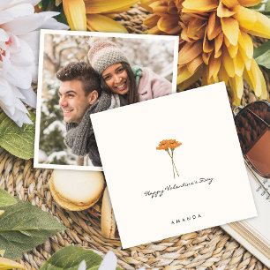 Minimalist Floral Schattige Vriendje Valentijns's Kaart