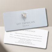 Minimalist Floral White Salon Gift Certificates