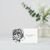 Minimalist Floral with QR Code  Visitekaartje (Staand voorkant)