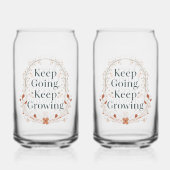 Minimalist Floral Wreath Positive Affirmation Blikvorm Glas (Voorkant)