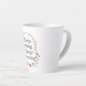 Minimalist Floral Wreath Positive Affirmation Latte Mok (Rechterhoek)