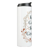 Minimalist Floral Wreath Positive Affirmation Thermosbeker (Gedraaid links)