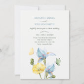 Minimalist flower bouquet wedding kaart (Voorkant)