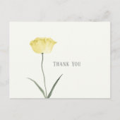 Minimalist Flower Butternut Bedankt Briefkaart (Voorkant)