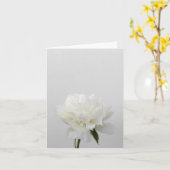 Minimalist flower card with white peony kaart (Gele Bloem)