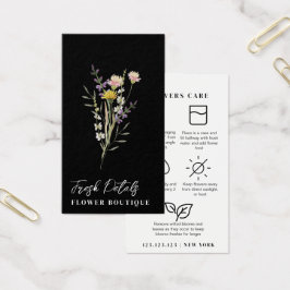 Minimalist Flowers Care Florist Card Visitekaartje