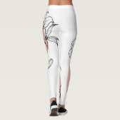 Minimalist Flowers - Line Art Flowers Leggings (Achterkant)