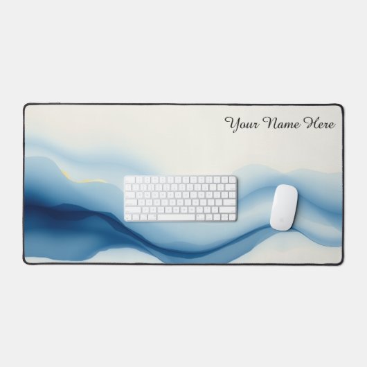 Minimalist Fluid Motion Blue Gradient Bureaumat (Keyboard & Muis)