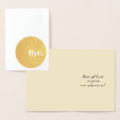 Minimalist Foil Goodbye Card for Coworker Folie Kaarten (Display)