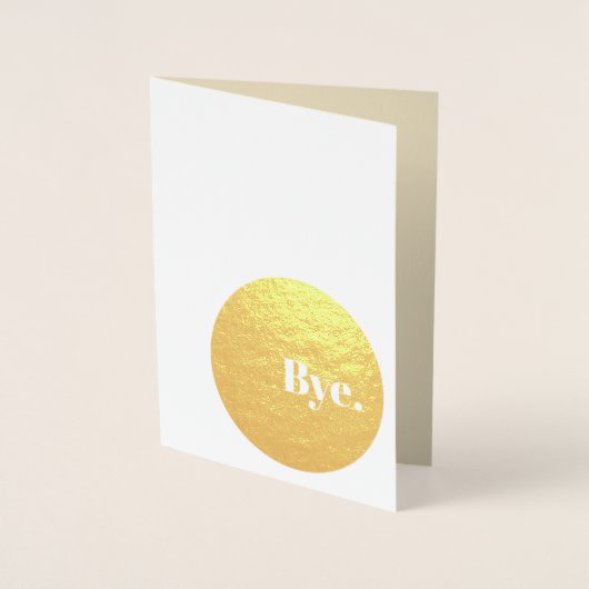 Minimalist Foil Goodbye Card for Coworker Folie Kaarten (Voorkant)