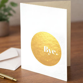 Minimalist Foil Goodbye Card for Coworker Folie Kaarten
