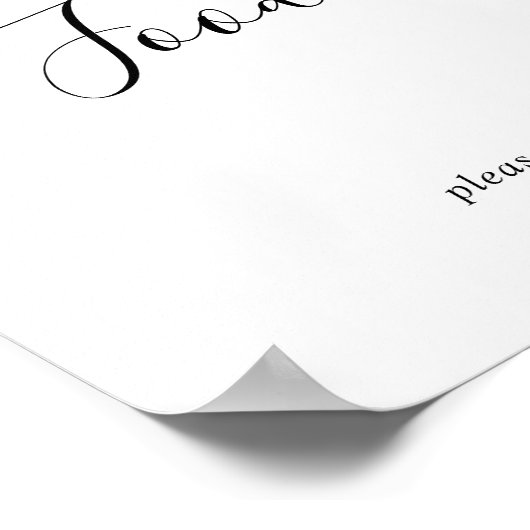 Minimalist Food Table Sign Poster (Hoek)