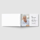 Minimalist Forever Hearts Fotoscript Begrafenis Gastenboek (Volledig)
