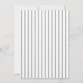 Minimalist Forty Black + White 40th Birthday Party Kaart (Achterkant)