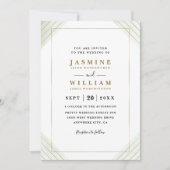 Minimalist Frame Line Elegant QR Code Wedding Kaart (Voorkant)