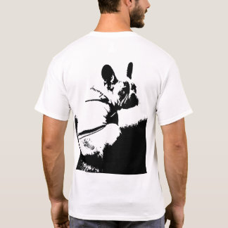 Minimalist French Bulldog Silhouette – Bold Black  T-shirt
