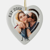 Minimalist Frist Christmas Together Couple Photo Keramisch Ornament (Rechts)