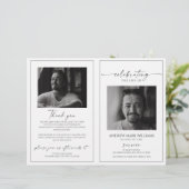 Minimalist Funeral Order of Service Folded Program (Staand voorkant)