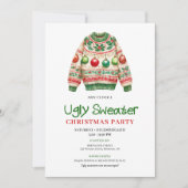 Minimalist Funny Ugly Sweater Holiday Card Kaart (Voorkant)